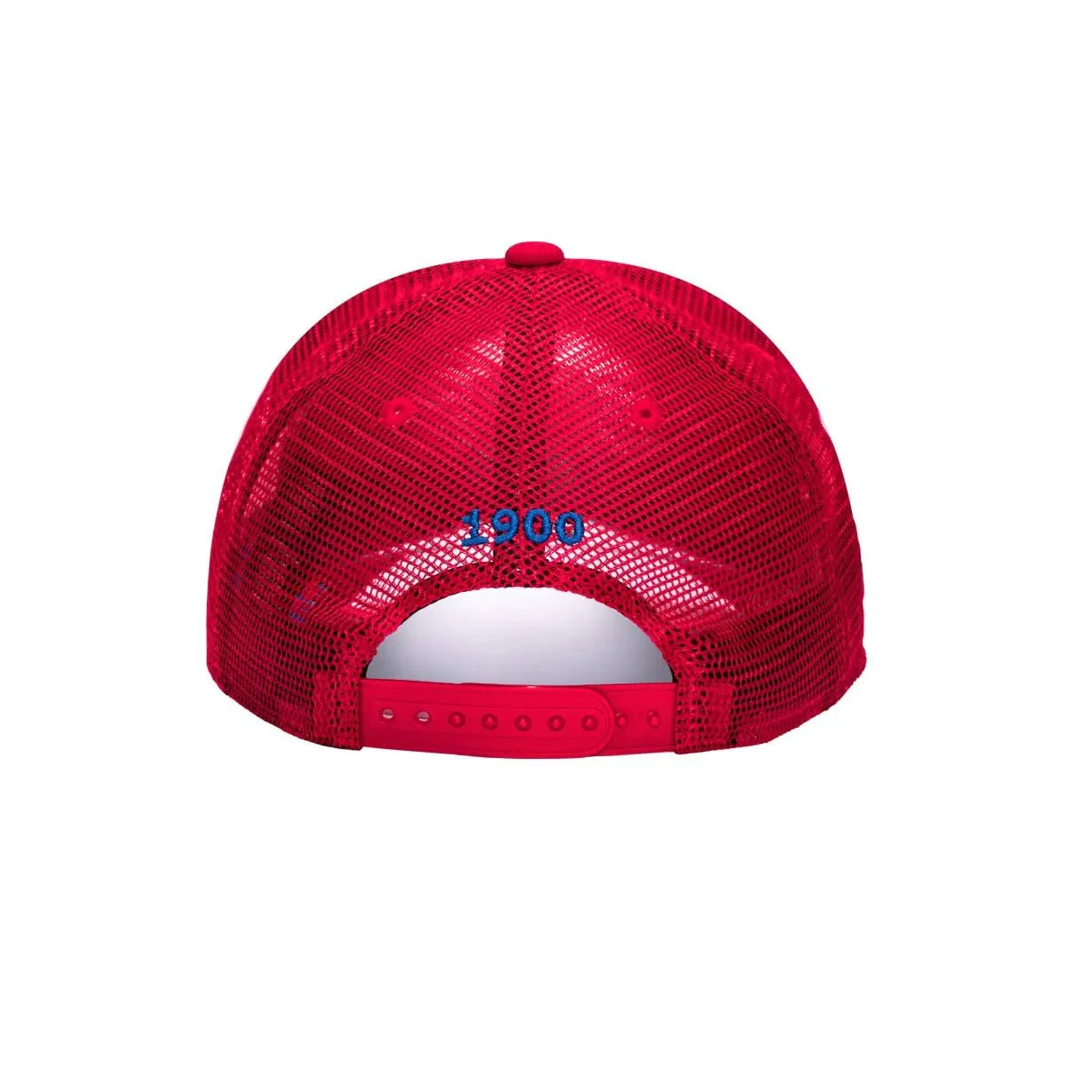 Fan Ink Collection Bayern Munich Script Stop Trucker Hat - Red-White - Image 2