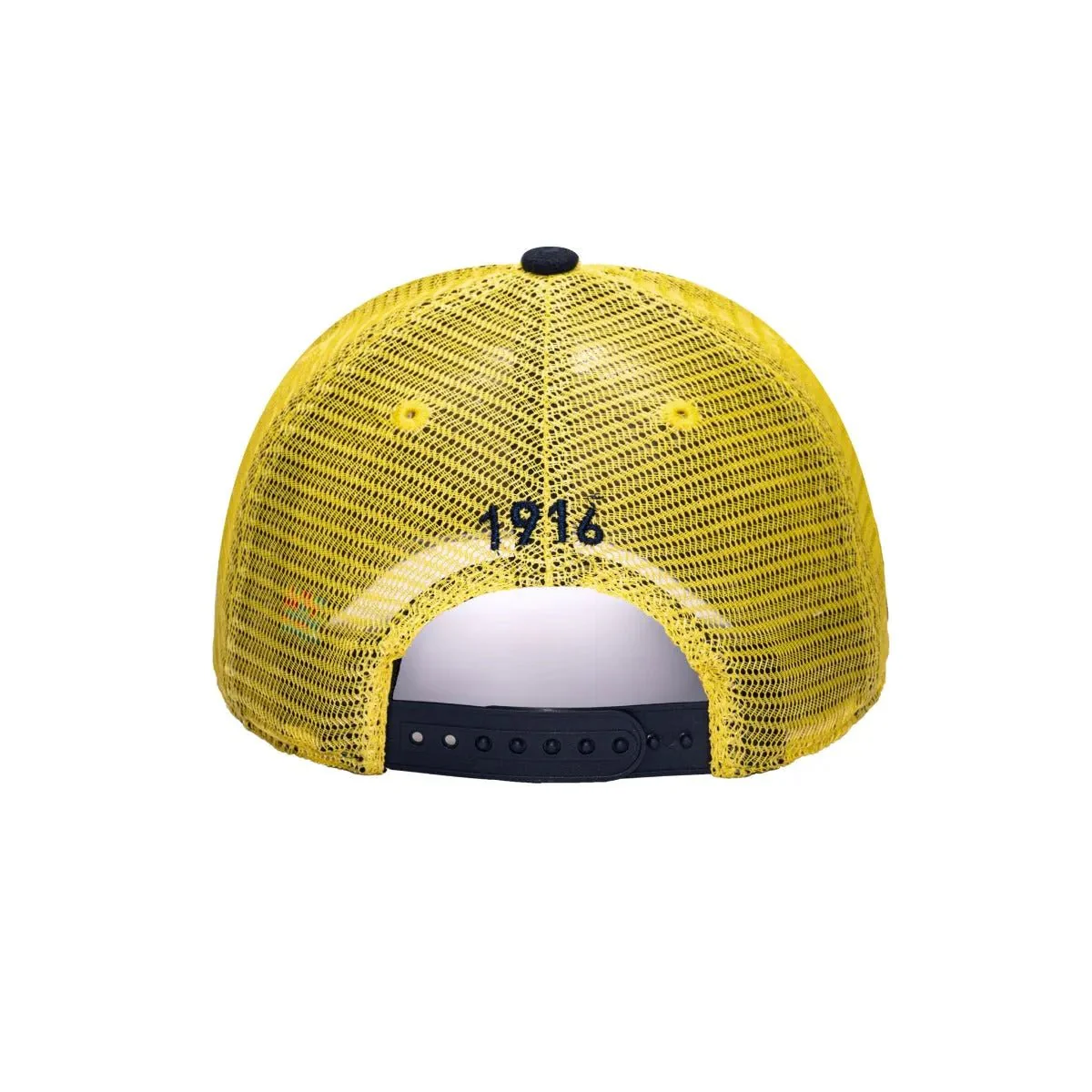 Fan Ink Collection Club America Stop Script Trucker Hat - Yellow-Navy - Image 2