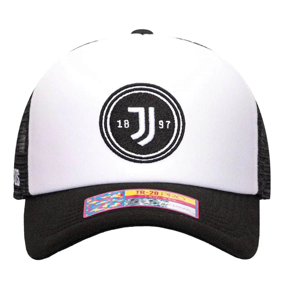 Fan Ink Collection Juventus Script Stop Trucker Hat - Black