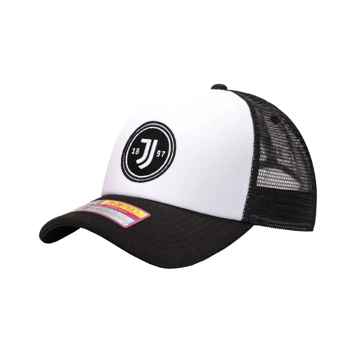Fan Ink Collection Juventus Script Stop Trucker Hat - Black - Image 3