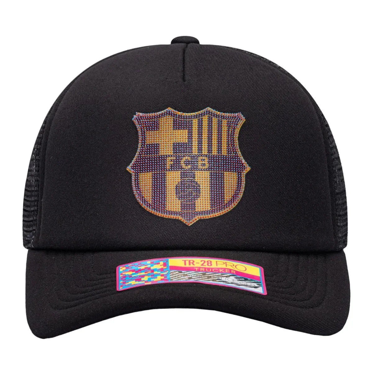 Fan Ink Collection Barcelona Shield Trucker Hat - Black