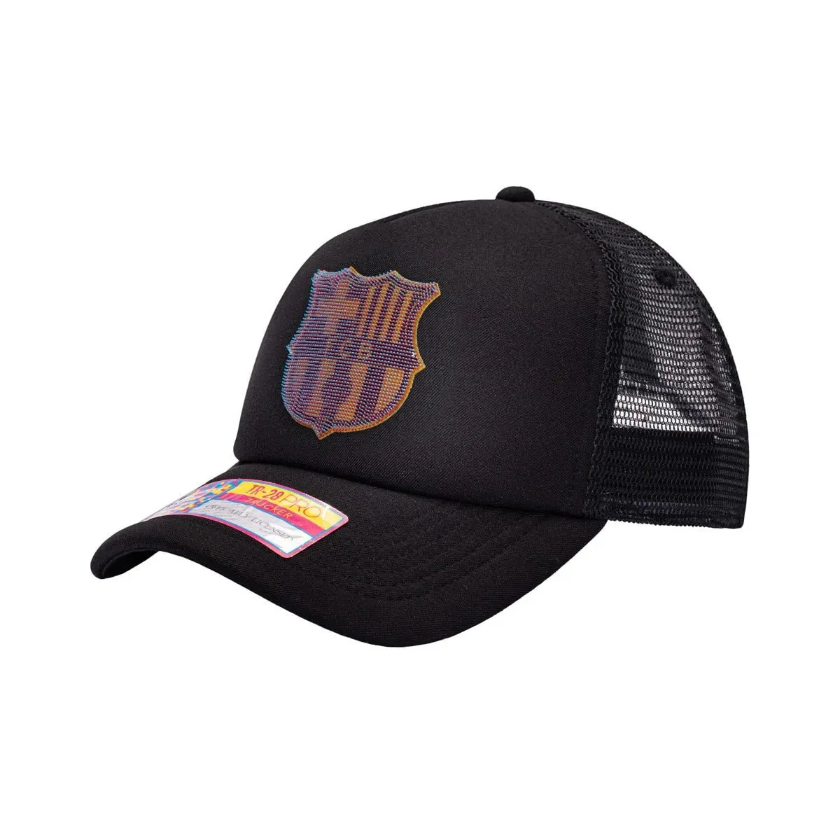 Fan Ink Collection Barcelona Shield Trucker Hat - Black - Image 2