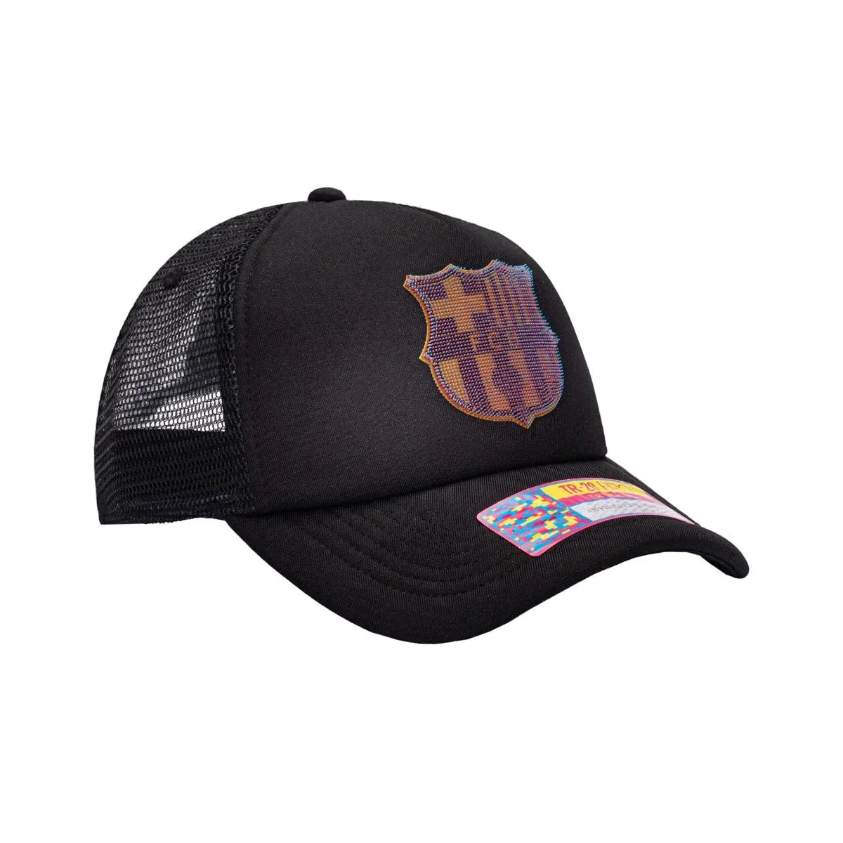 Fan Ink Collection Barcelona Shield Trucker Hat - Black - Image 4