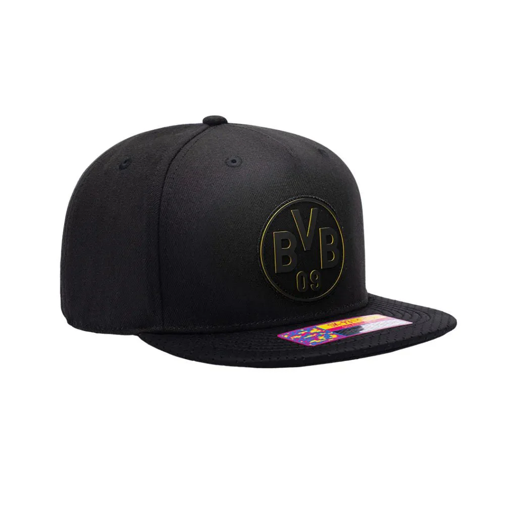Fan Ink Collection Borussia Dortmund Elite Snapback Hat - Black - Image 4