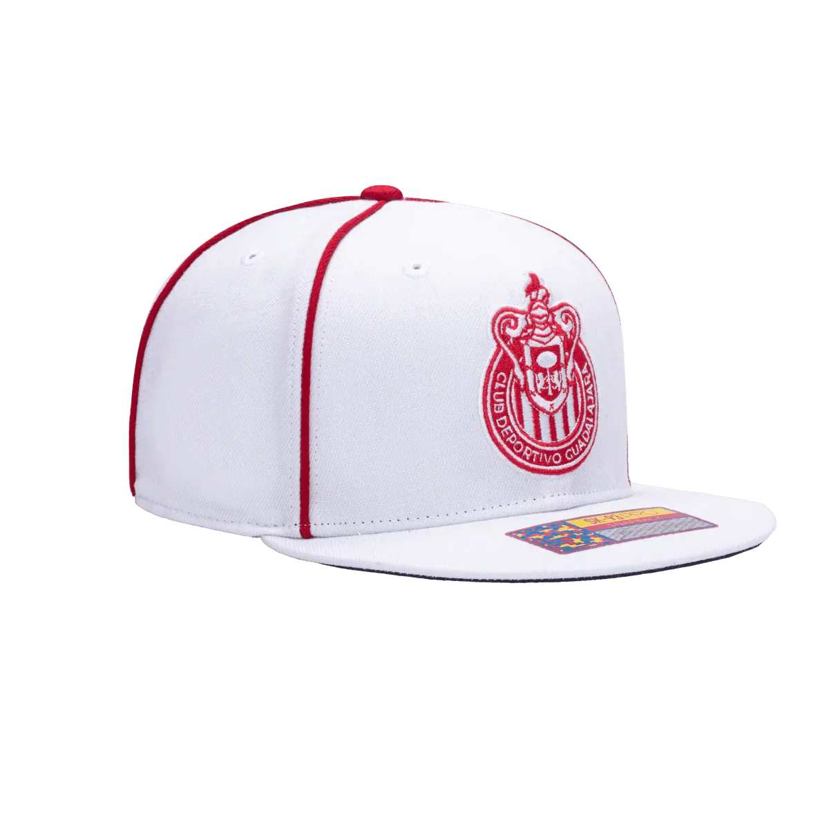 Fan Ink Collection Chivas Cali Day Snapback Hat - White-Red - Image 4