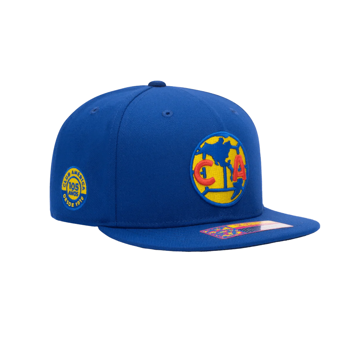 Fan Ink Collection Club America 105TH Anniversary Retro Snapback - Royal - Image 4