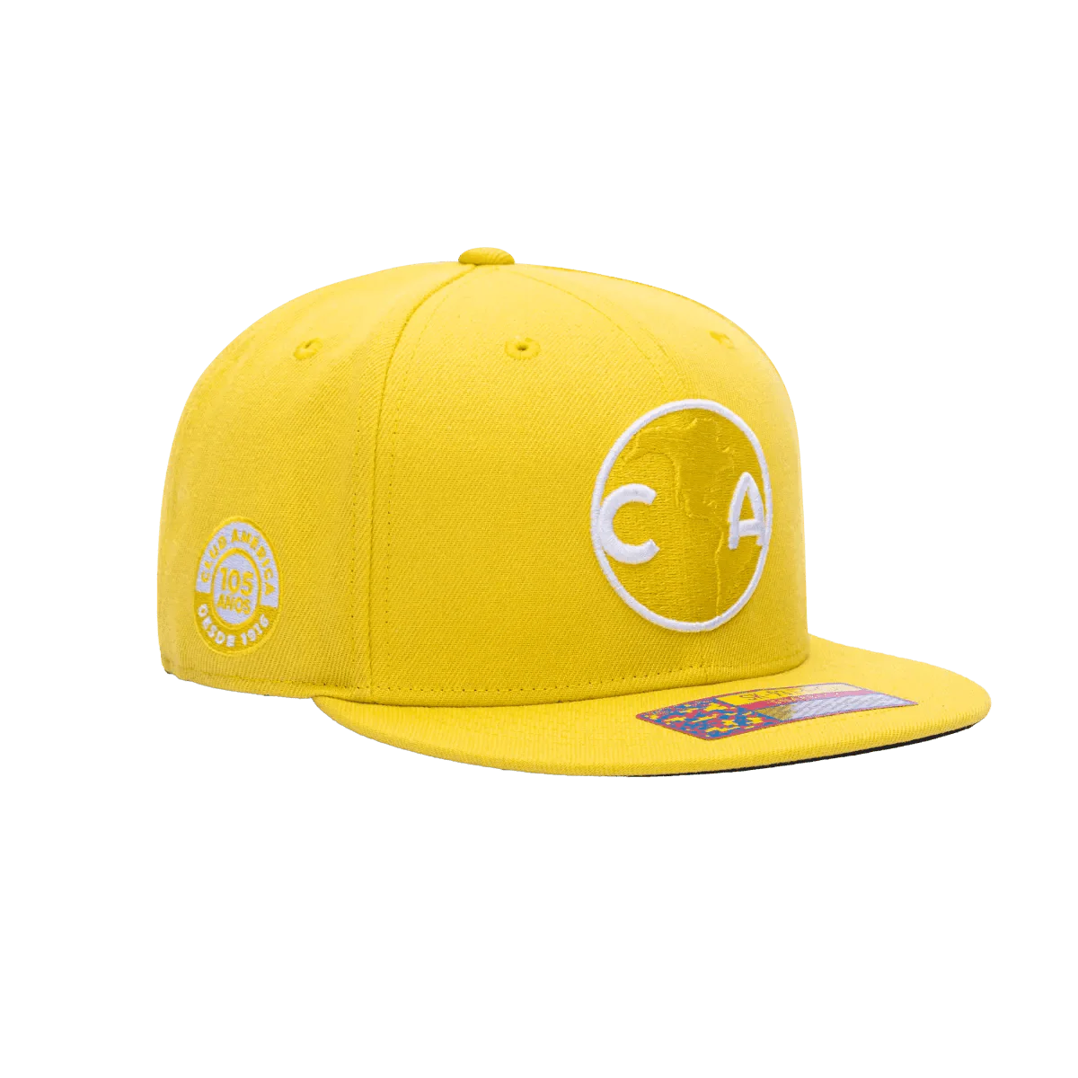 Fan Ink Collection Club America 105TH Anniversary Retro Snapback - Yellow - Image 4