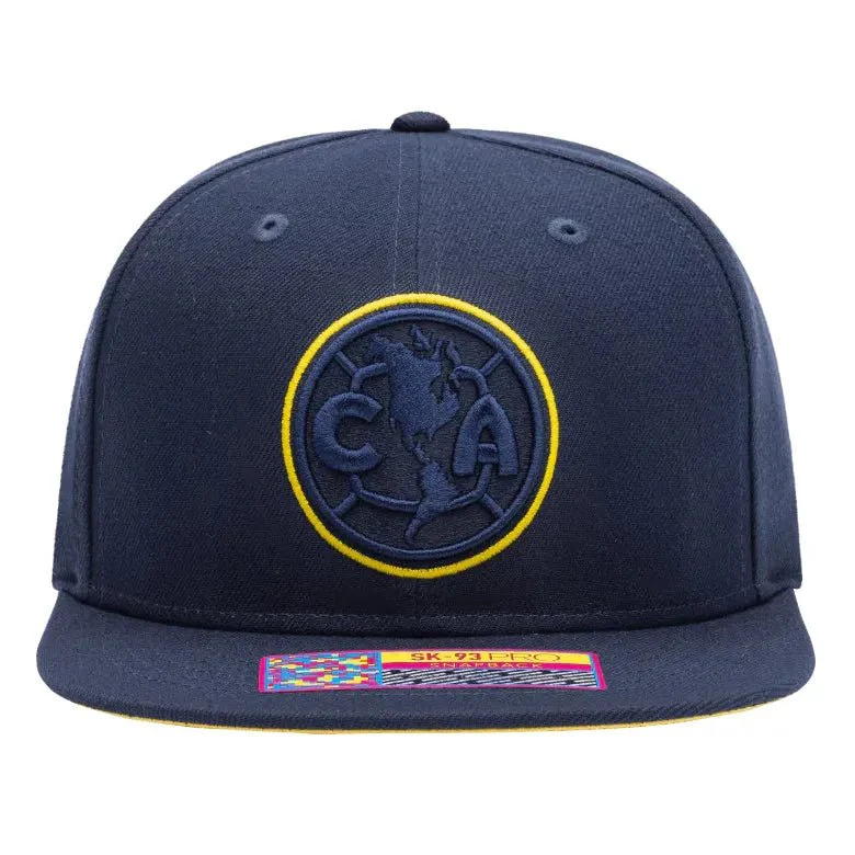 Fan Ink Collection Club America Eclipse Snapback Hat - Navy