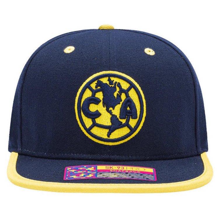 Fan Ink Collection Club America Tape Snapback Hat - Navy