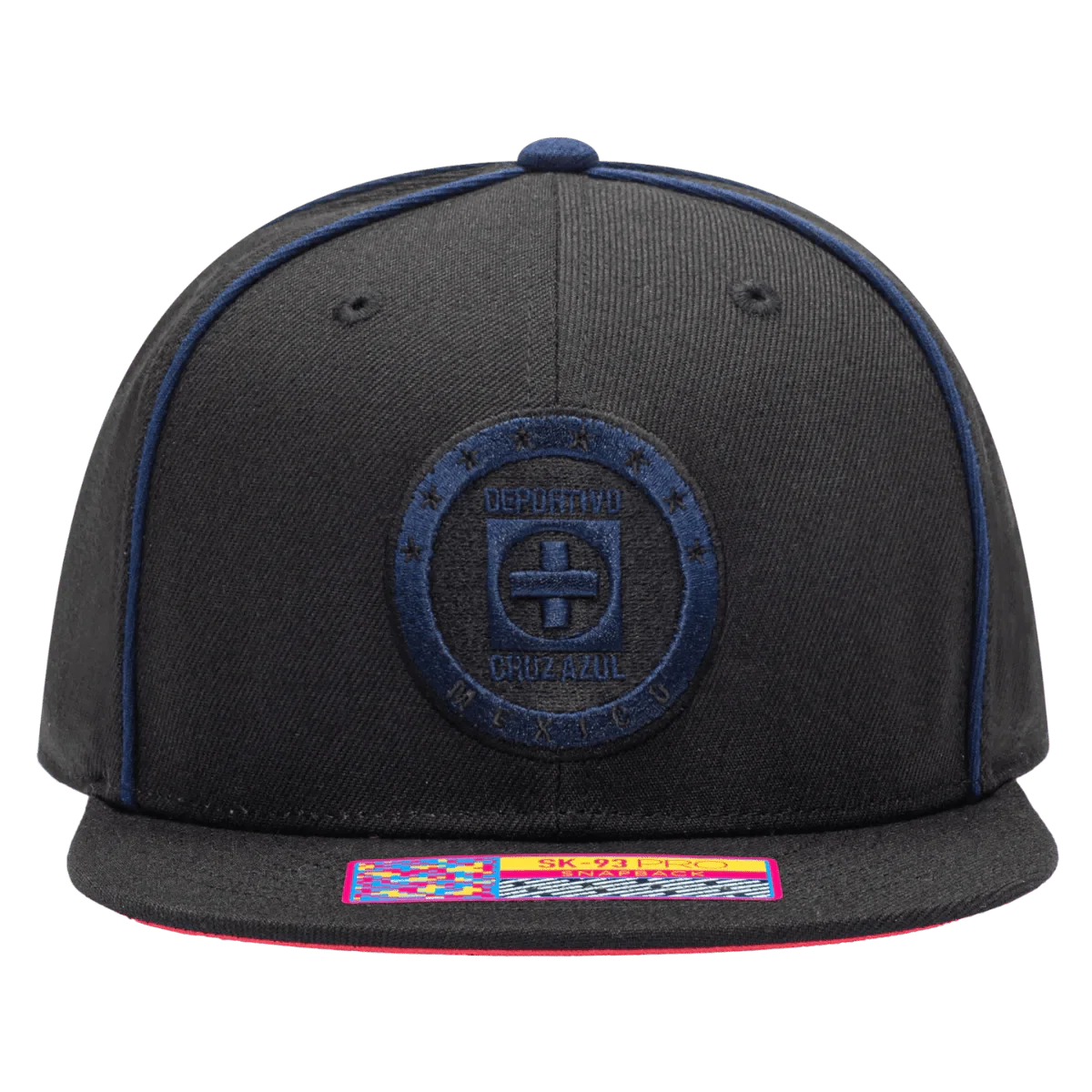 Fan Ink Collection Cruz Azul Cali Night Snapback Hat - Black-Blue