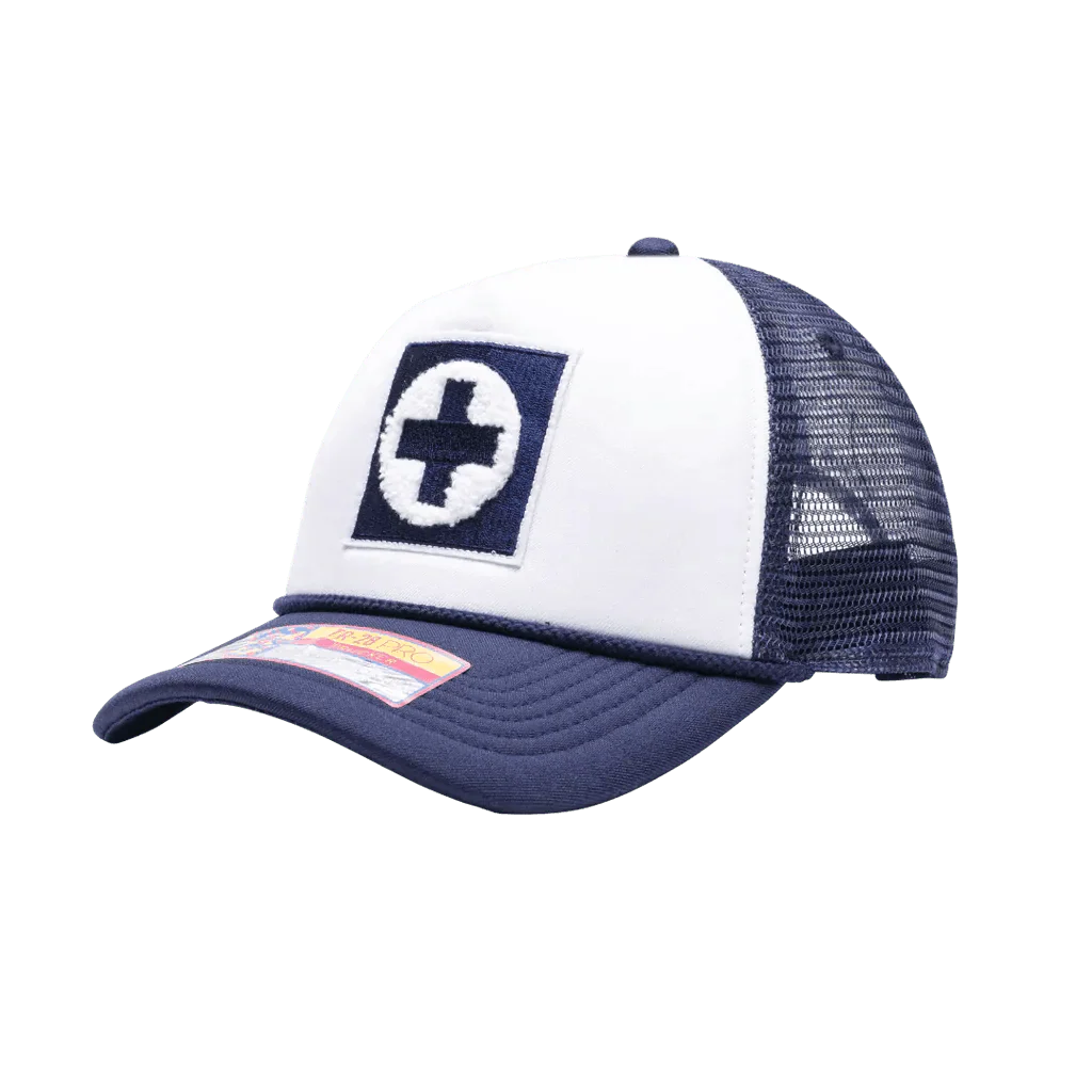 Fan Ink Collection Cruz Azul Scout Trucker Hat - Navy-White - Image 2