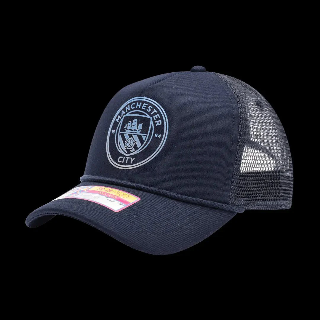 Fan Ink Collection Manchester City Atmosphere Trucker Hat - Navy - Image 3