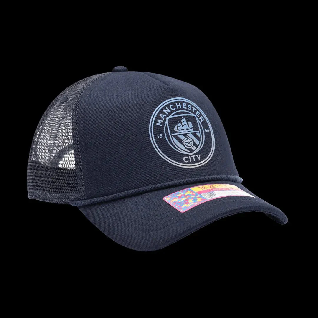 Fan Ink Collection Manchester City Atmosphere Trucker Hat - Navy - Image 4