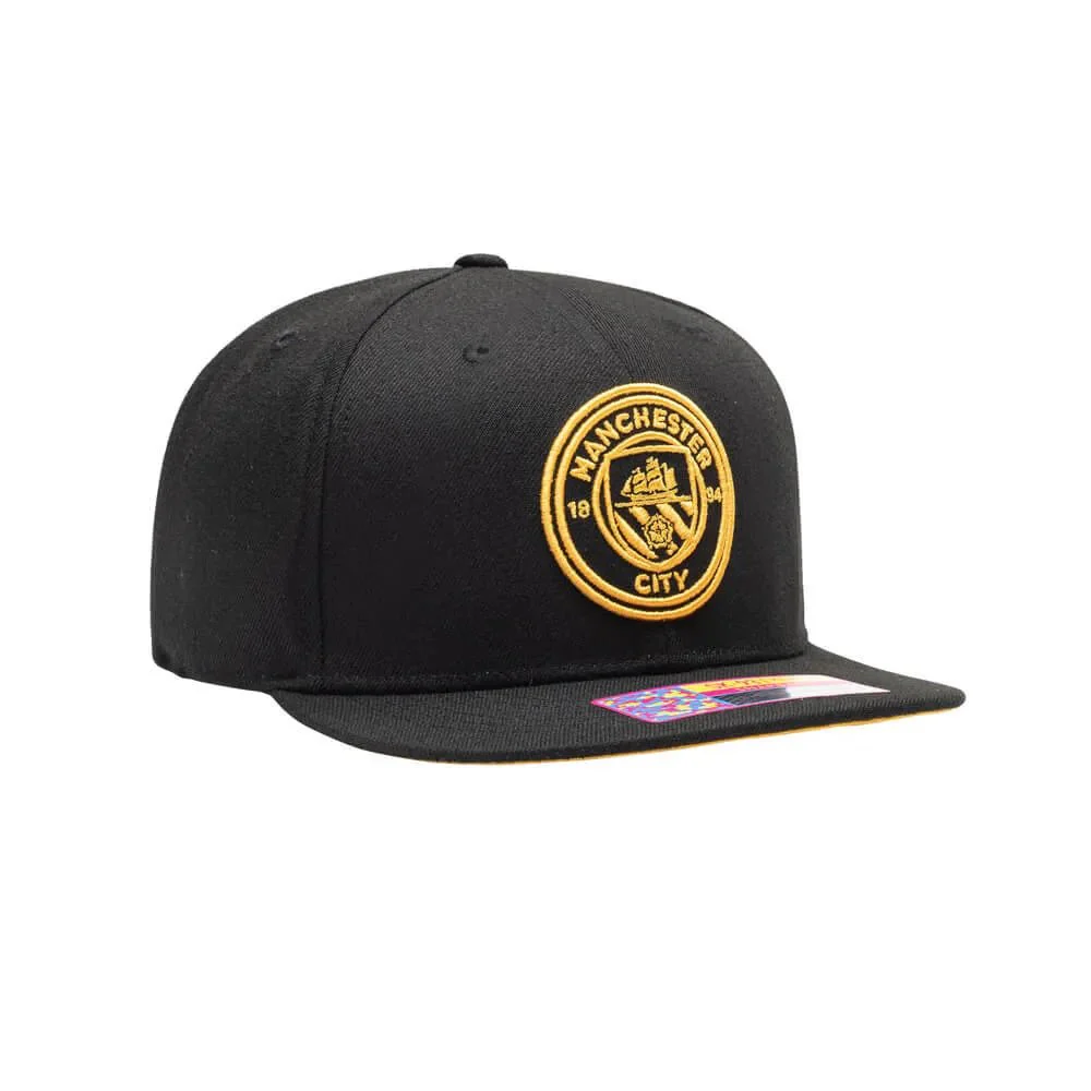 Fan Ink Collection Manchester City Crayon Snapback Hat - Black - Image 4