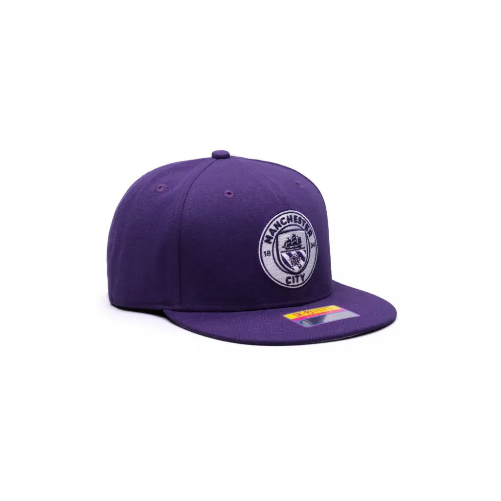 Fan Ink Collection Manchester City Retro Capsule Snapback Hat - Purple - Image 4