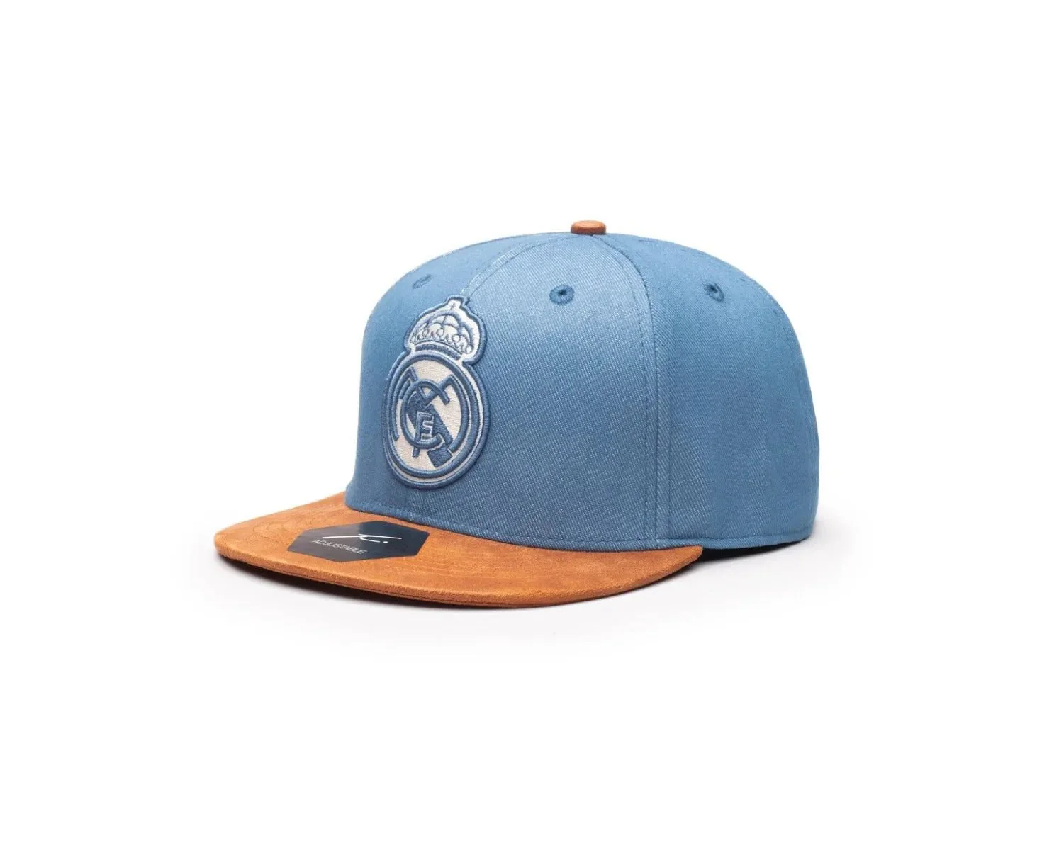 Fan Ink Collection Real Madrid Orion Snapback Hat - Light Blue-Brown - Image 2