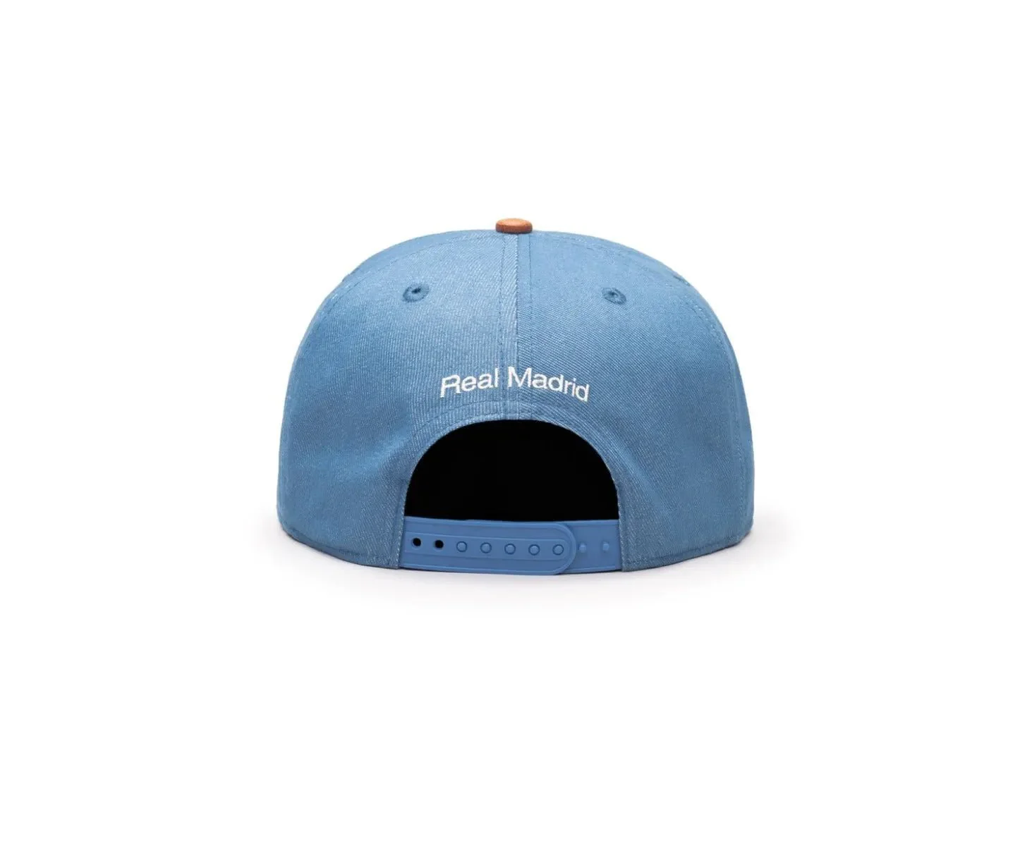 Fan Ink Collection Real Madrid Orion Snapback Hat - Light Blue-Brown - Image 3