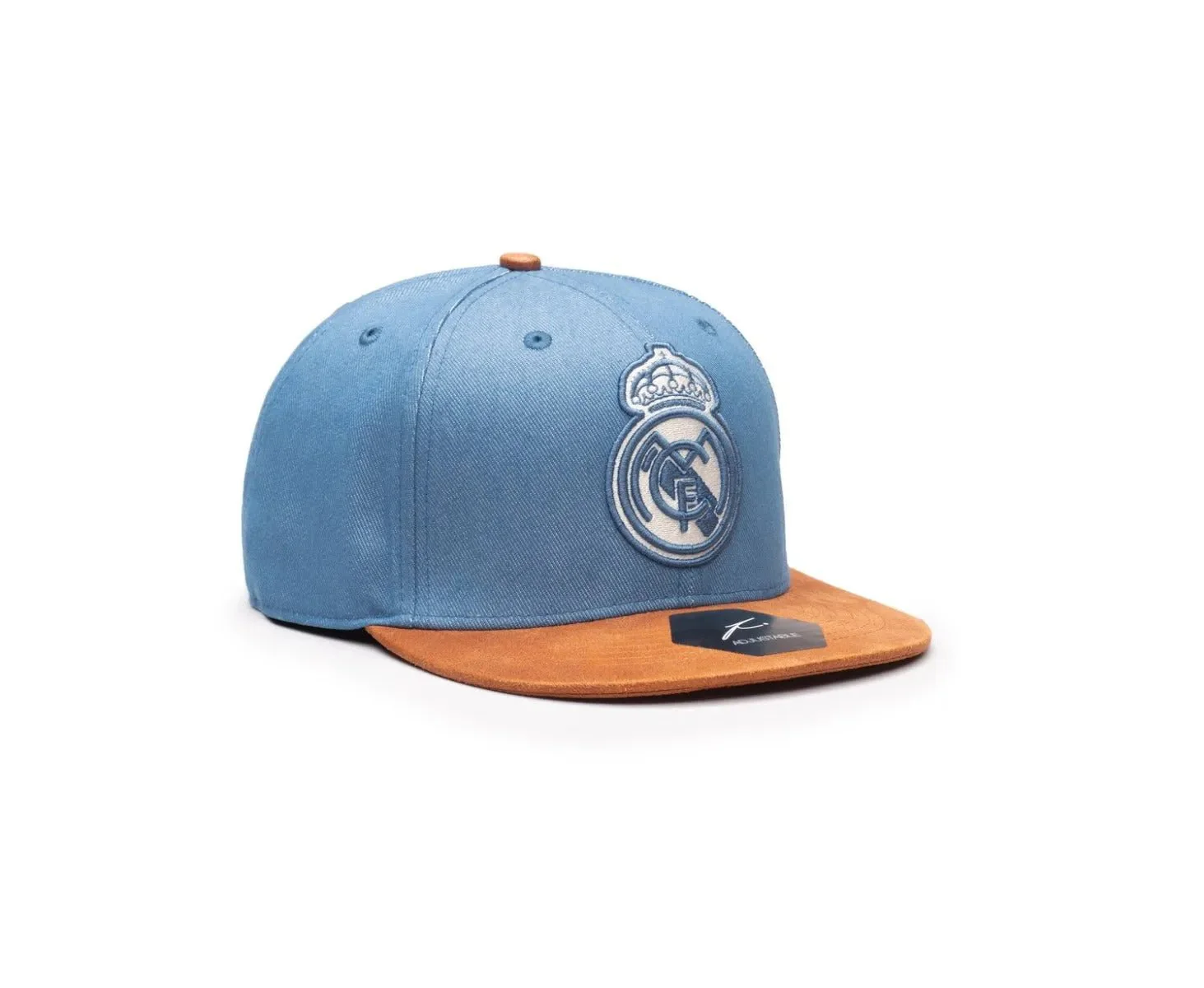 Fan Ink Collection Real Madrid Orion Snapback Hat - Light Blue-Brown - Image 4