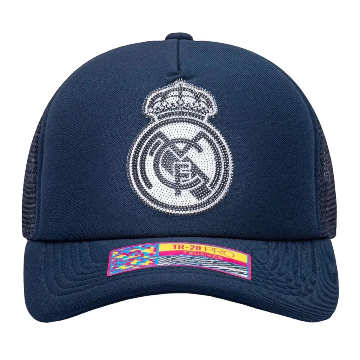 Fan Ink Collection Real Madrid Shield Trucker Hat - Navy