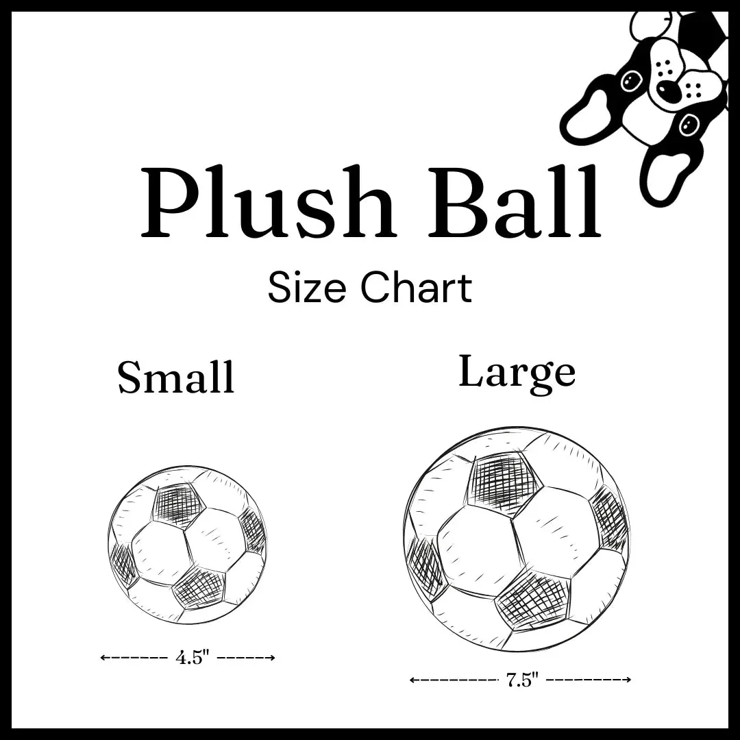 Floofball Miami Plush Large (7.5"x7.5") Soccer Ball - Dog Toy - Image 7