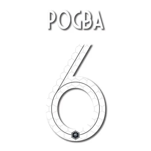 France 2018 Home Pogba #6 Jersey Name Set