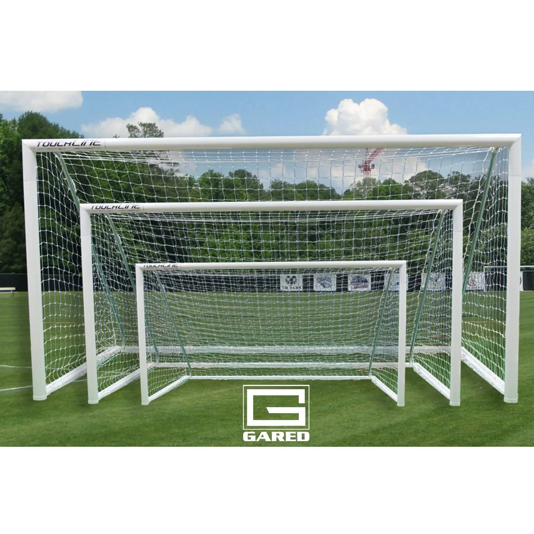 Gared Touchline® Striker Round-Frame Aluminum Soccer Goal, 6' x 12'