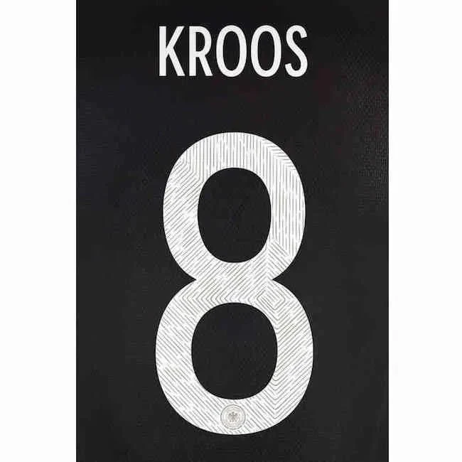 Germany 2021/22 Away Kroos #8 Jersey Name Set
