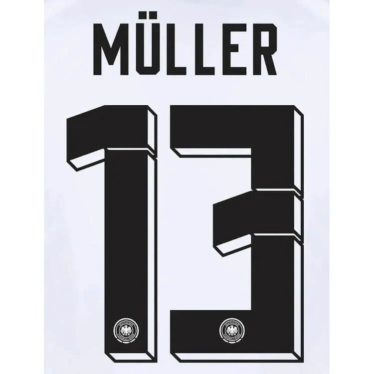 Germany 2024/25 Home Muller #13 Jersey Name Set