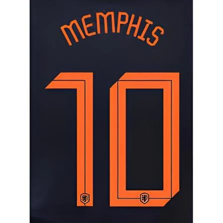 Netherlands 2020/21 Away Memphis #10 Jersey Name Set