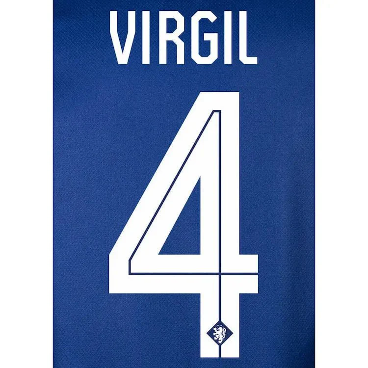 Netherlands 2024/25 Away Virgil #4 Jersey Name Set