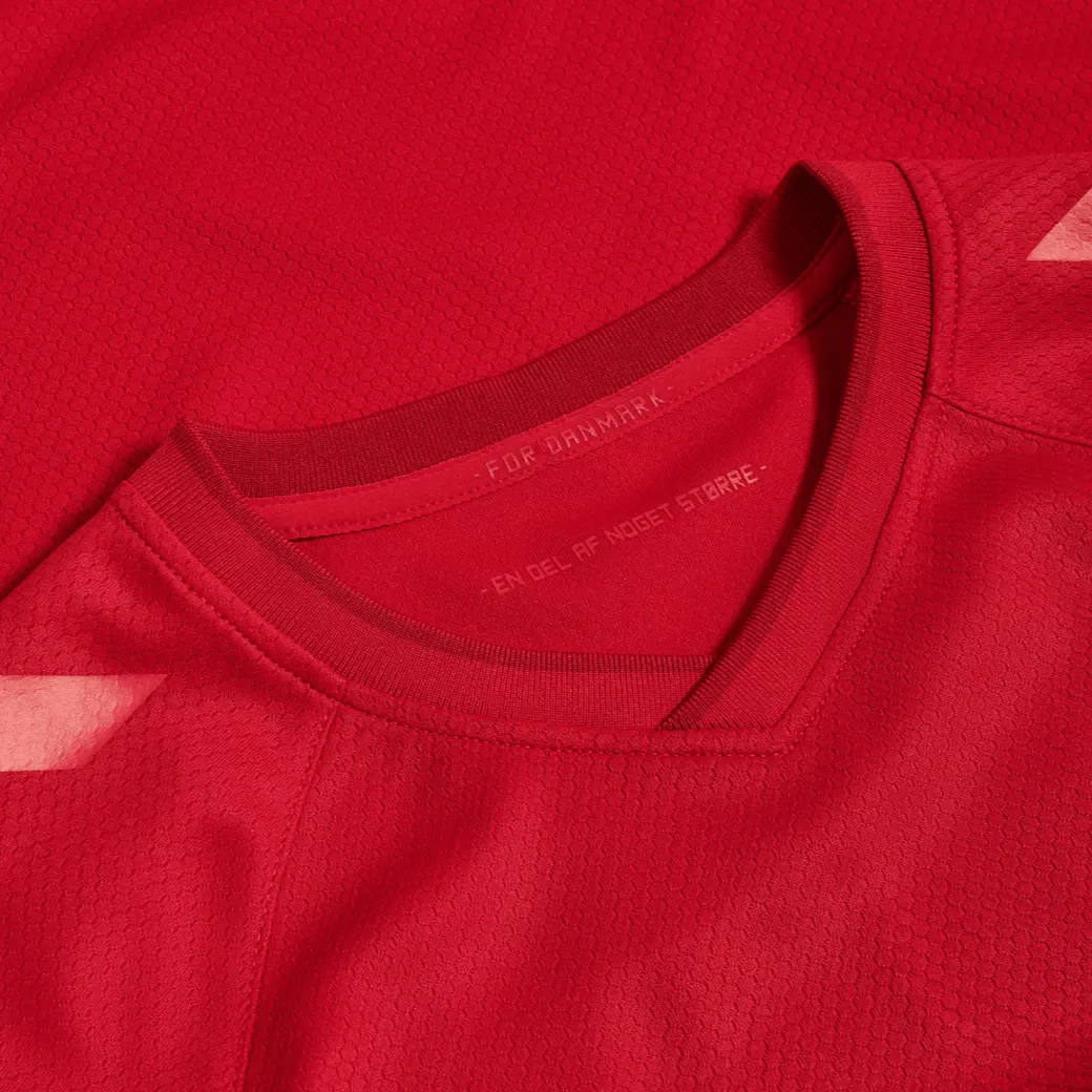 Hummel 2022-23 Denmark Youth Home Jersey - Tango Red - Image 5