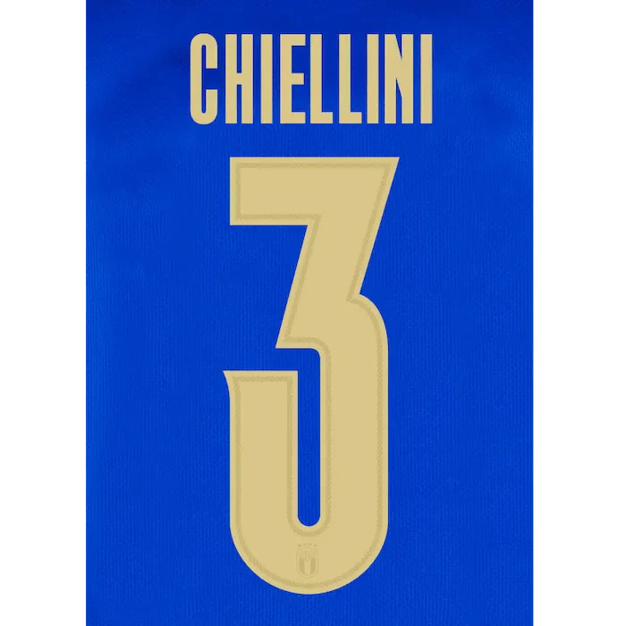 Italy 2020/22 Home Chiellini #3 Jersey Name Set