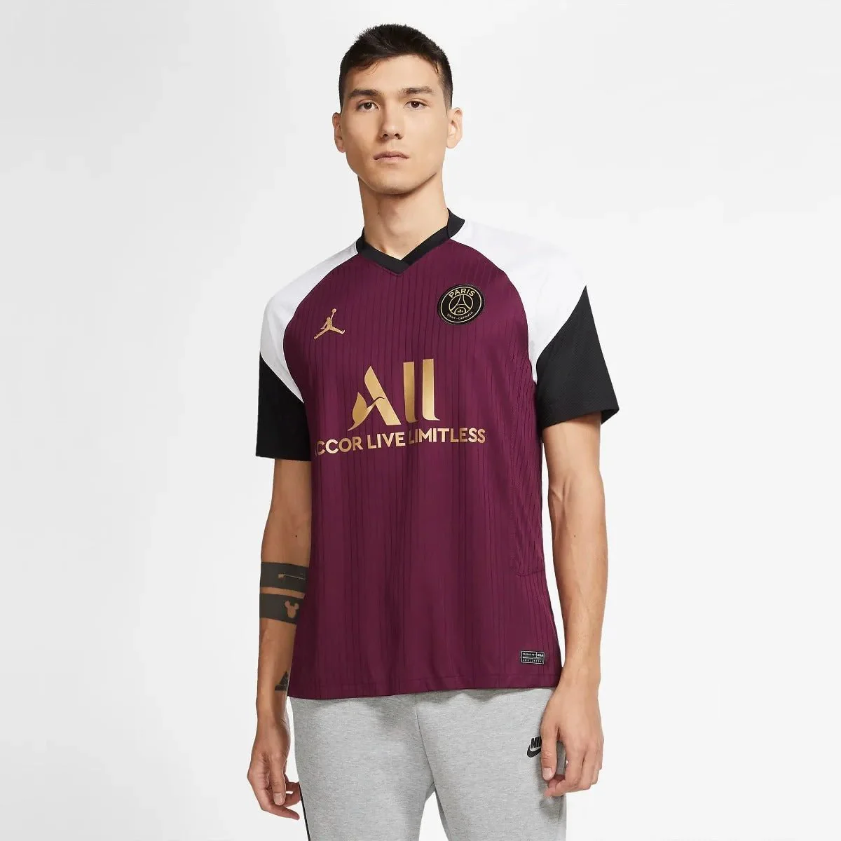 Jordan 2020-21 PSG Third Jersey - Bordeaux-Truly Gold