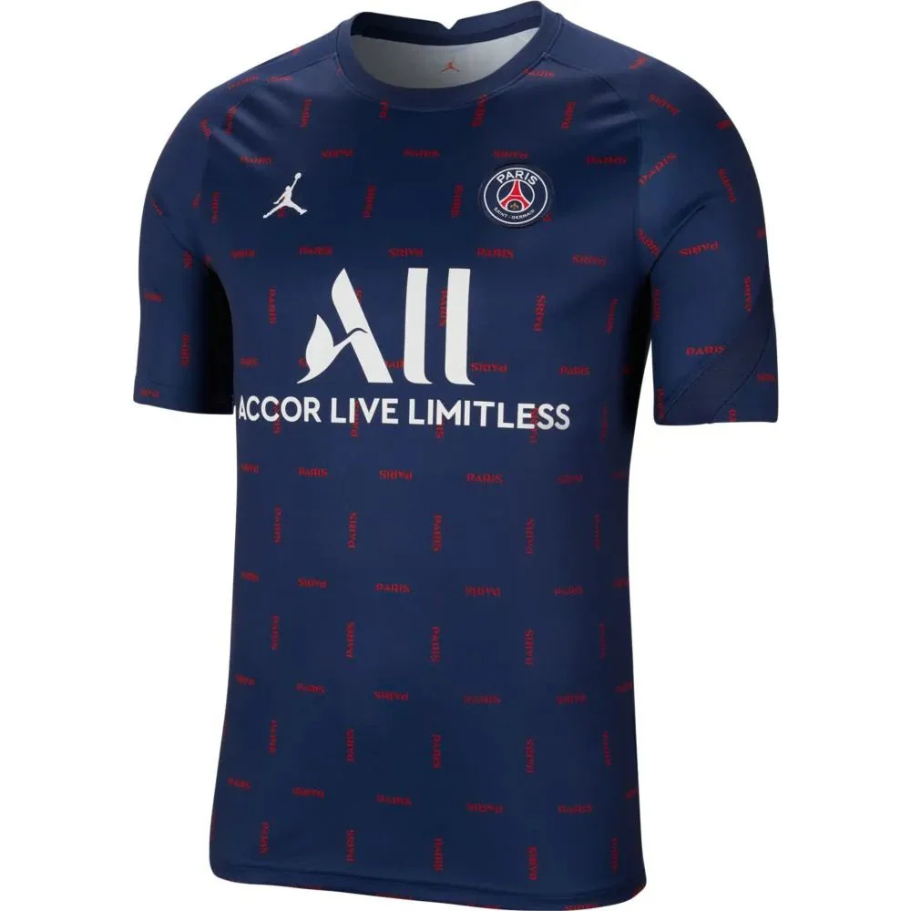 Jordan 2021-22 PSG Pre-Match SS Jersey - Midnight Navy