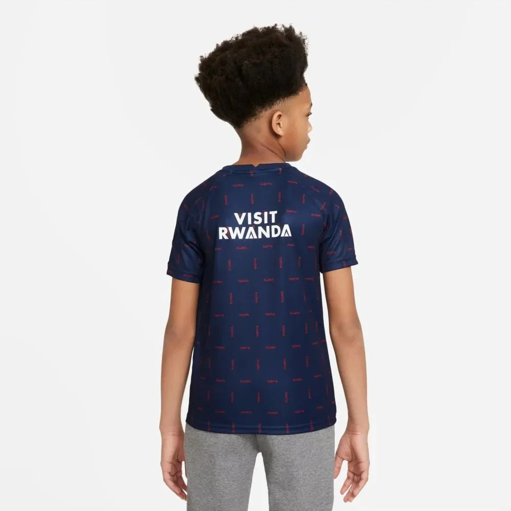 Jordan 2021-22 PSG Youth DF Pre-Match SS Jersey - Navy-Red - Image 2