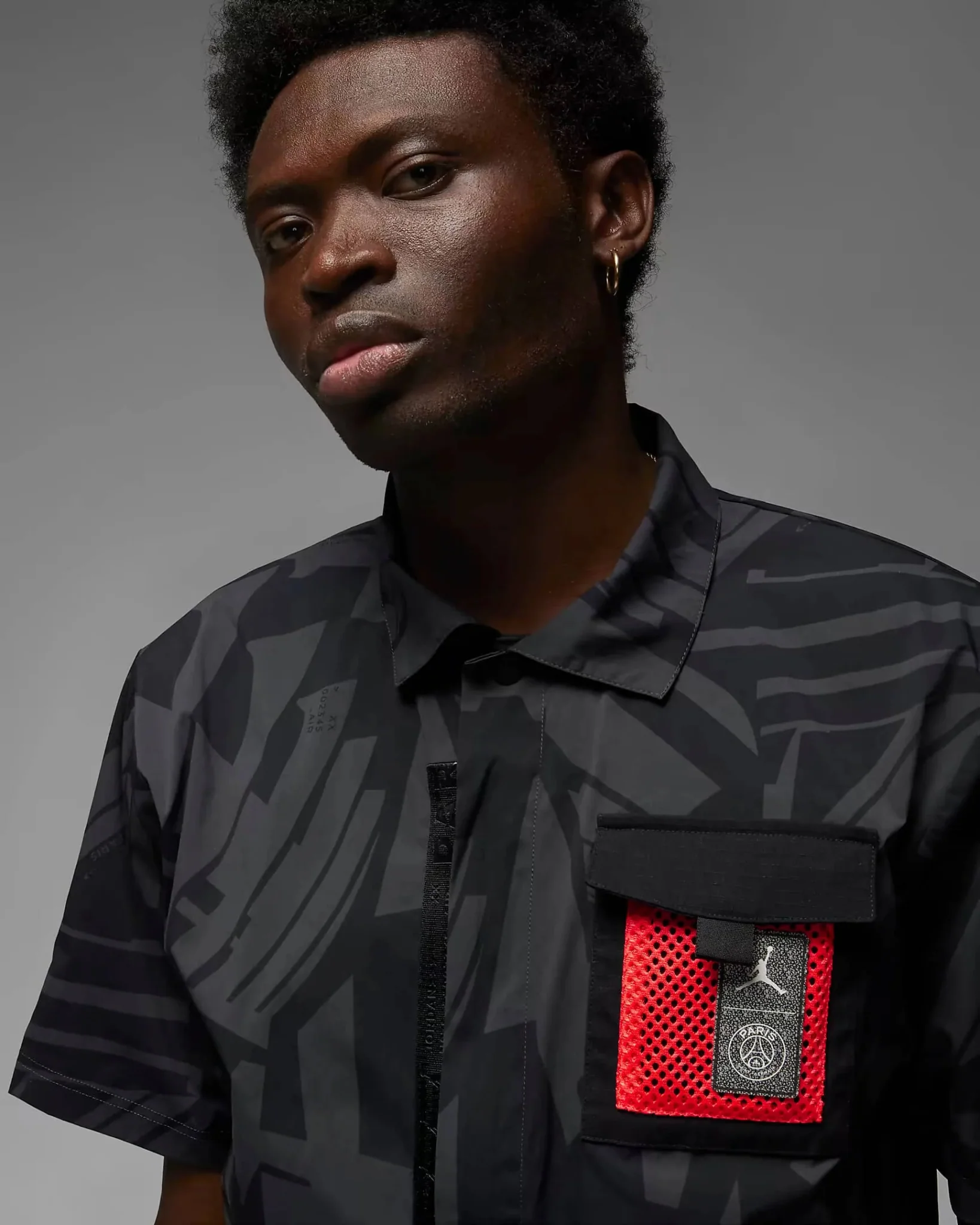 Jordan 2022-23 PSG Statement Shirt - Black-Smoke Grey - Image 3