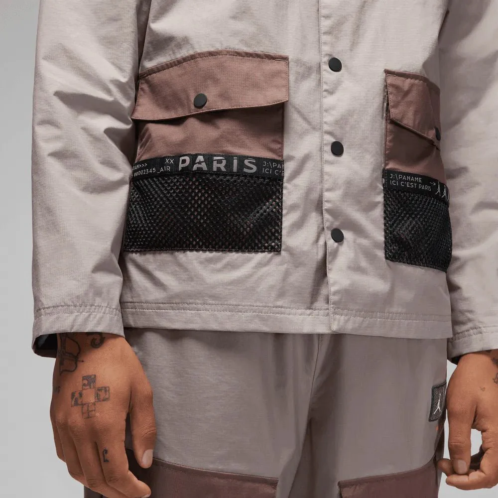 Jordan 2022-23 PSG Woven Jacket - Black-Bright Crimson - Image 4