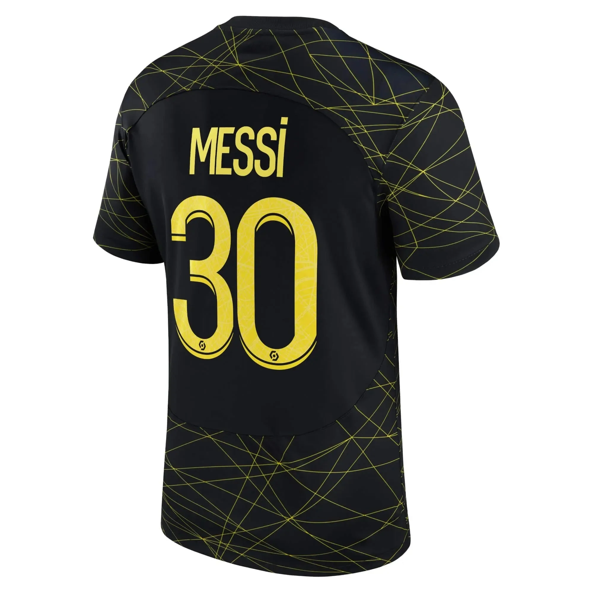 Jordan 2023 Paris Saint-German   Youth Fourth Jersey - Black-Yellow - Image 6