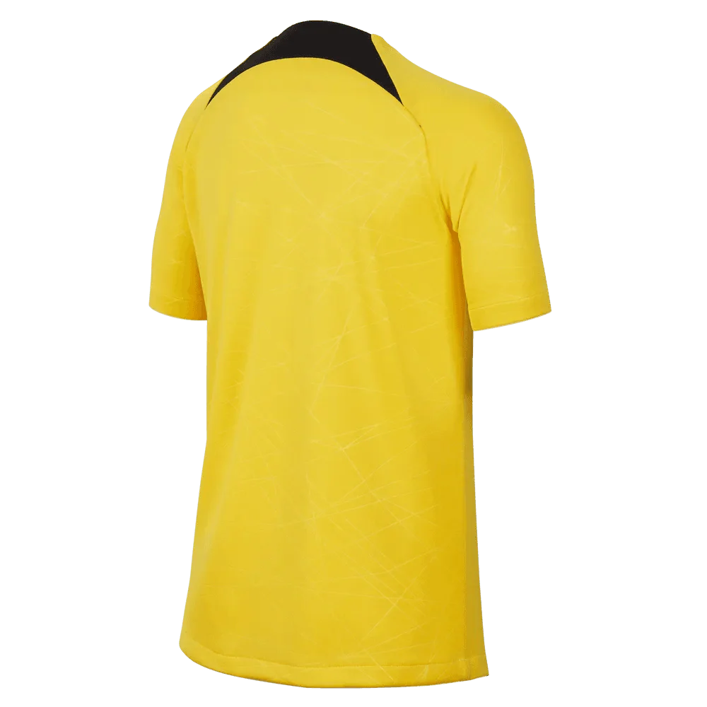 Jordan 2023 Paris Saint-German Youth Pre-Match Jersey - Yellow - Black - Image 2