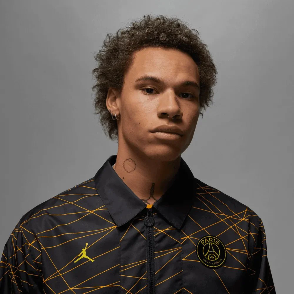 Jordan 2023 PSG Anthem Track Jacket - Black-Yellow - Image 3