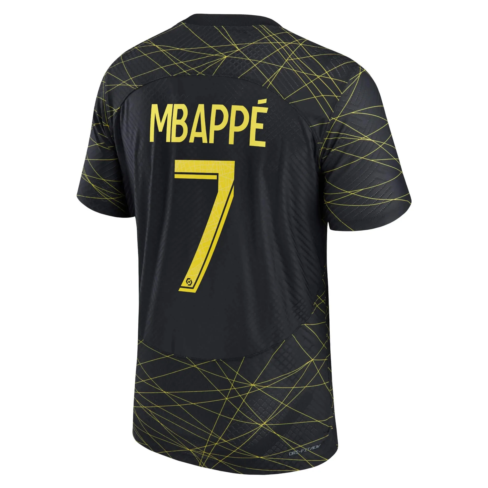 Jordan 2023 PSG Authentic Fourth Jersey - Black-Yellow - Image 3