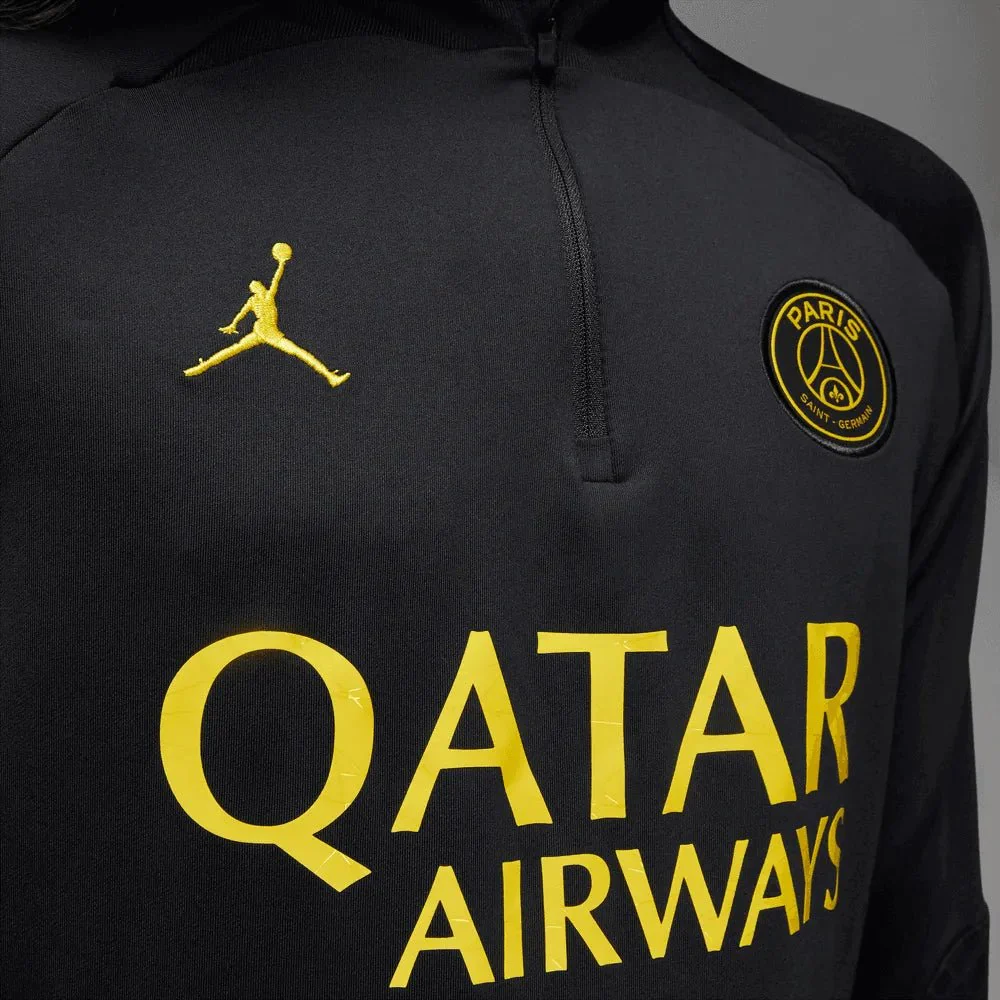 Jordan 2023 PSG Strike Drill Top - Black-Yellow - Image 4