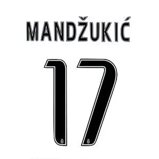 Juventus 2016/17 Home Mandzukic #17 Jersey Name Set