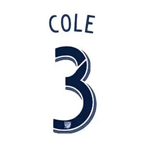 LA Galaxy 2015/19 Home Cole #3 Jersey Name Set