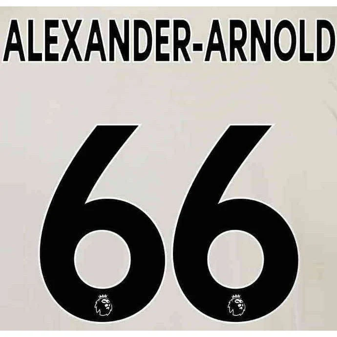 Liverpool 2020/22 Away Alexander-Arnold #66 Youth Jersey Name Set Black