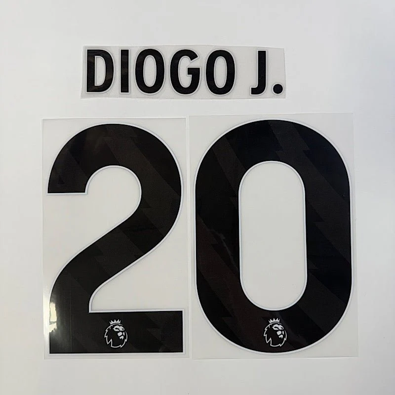 Liverpool 2023-Away Diogo J. #20 Jersey Name Set-Black