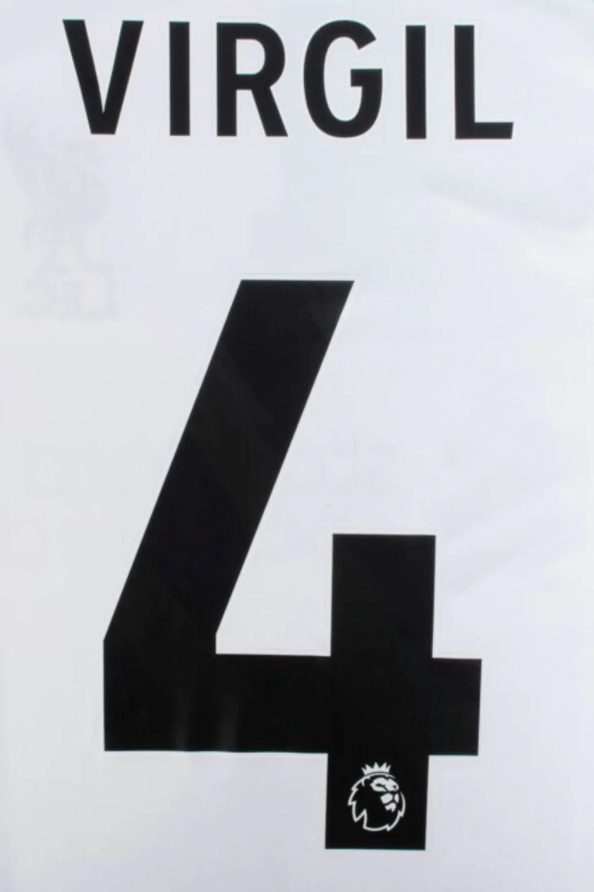 Liverpool 2023-Away Virgil #4 Jersey Name Set- Black