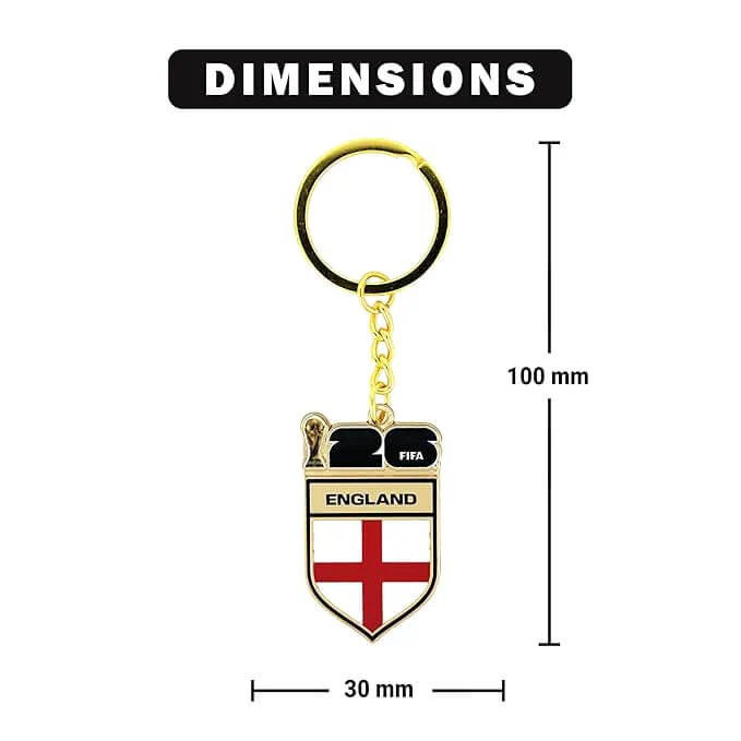 Logo Brands 2026 FIFA World Cup England Flag Keychain - Image 3