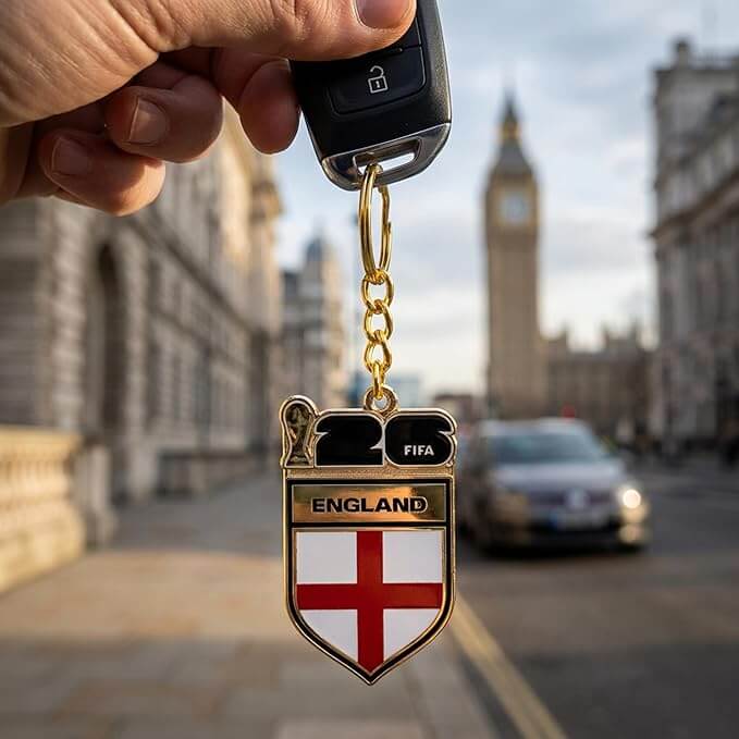Logo Brands 2026 FIFA World Cup England Flag Keychain - Image 5