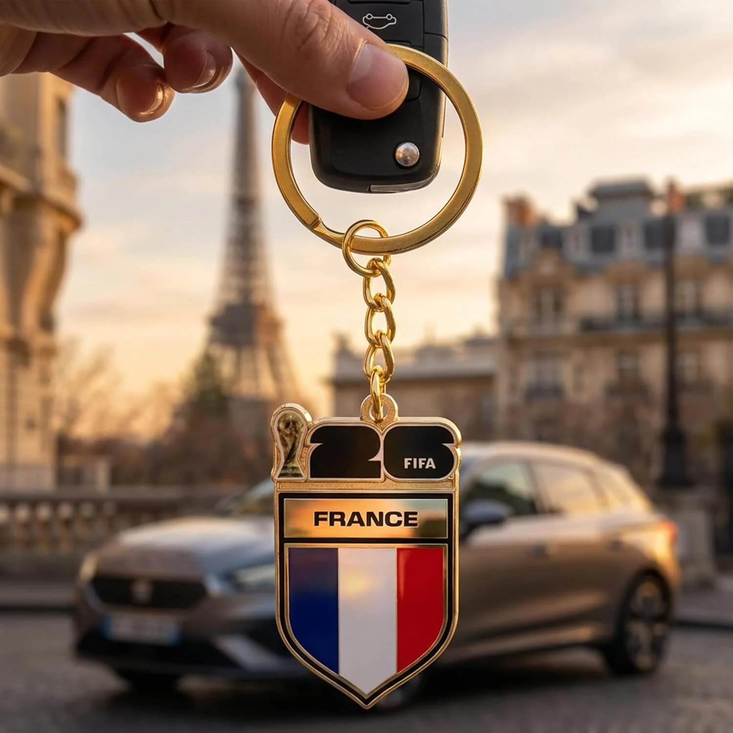 Logo Brands 2026 FIFA World Cup France Flag Keychain - Image 5